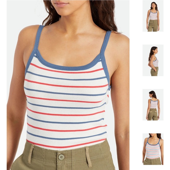 NWT Brixton Samantha Tank Top with Horizontal Stripes Size S - Picture 4 of 9